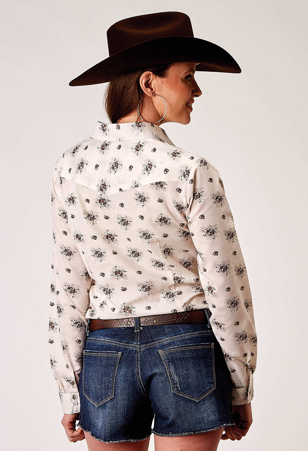 Roper Womens Long Sleeve Snap Vintage Floral Western Shirt - Roper - Flyclothing LLC