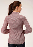 Roper Womens Long Sleeve Snap Red And Cream Vintage Floral Print Western Shirt - Roper - Flyclothing LLC