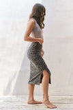 Jade By Jane Zebra Print Side Slit Midi Skirt - Trendsi - Flyclothing LLC