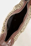 Fame Spotted Leopard Print Half Moon Shoulder Bag - Trendsi - Flyclothing LLC