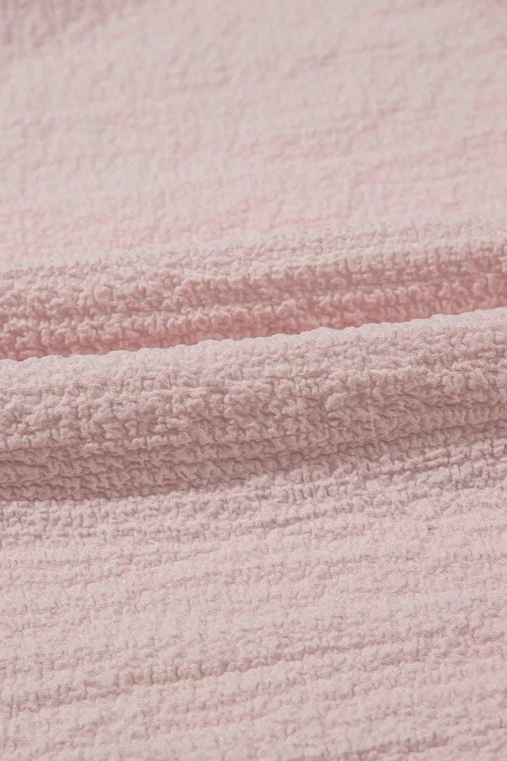 Textured Bow Knot Frilled Butterfly Sleeve Blouse - Trendsi - Flyclothing LLC