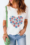 Flower Graphic Round Neck Short Sleeve T-Shirt - Trendsi - Flyclothing LLC