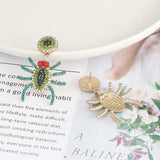 Spider Rhinestone Alloy Earrings - Trendsi - Flyclothing LLC