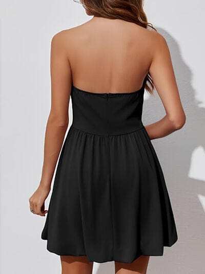 Ruched Tube Mini Dress - Trendsi - Flyclothing LLC