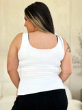 Basic Bae Full Size Square Neck Wide Strap Tank - Trendsi - Flyclothing LLC