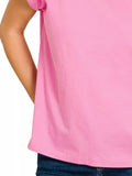 Zenana Round Neck Folded Short Sleeve T-Shirt - Trendsi - Flyclothing LLC