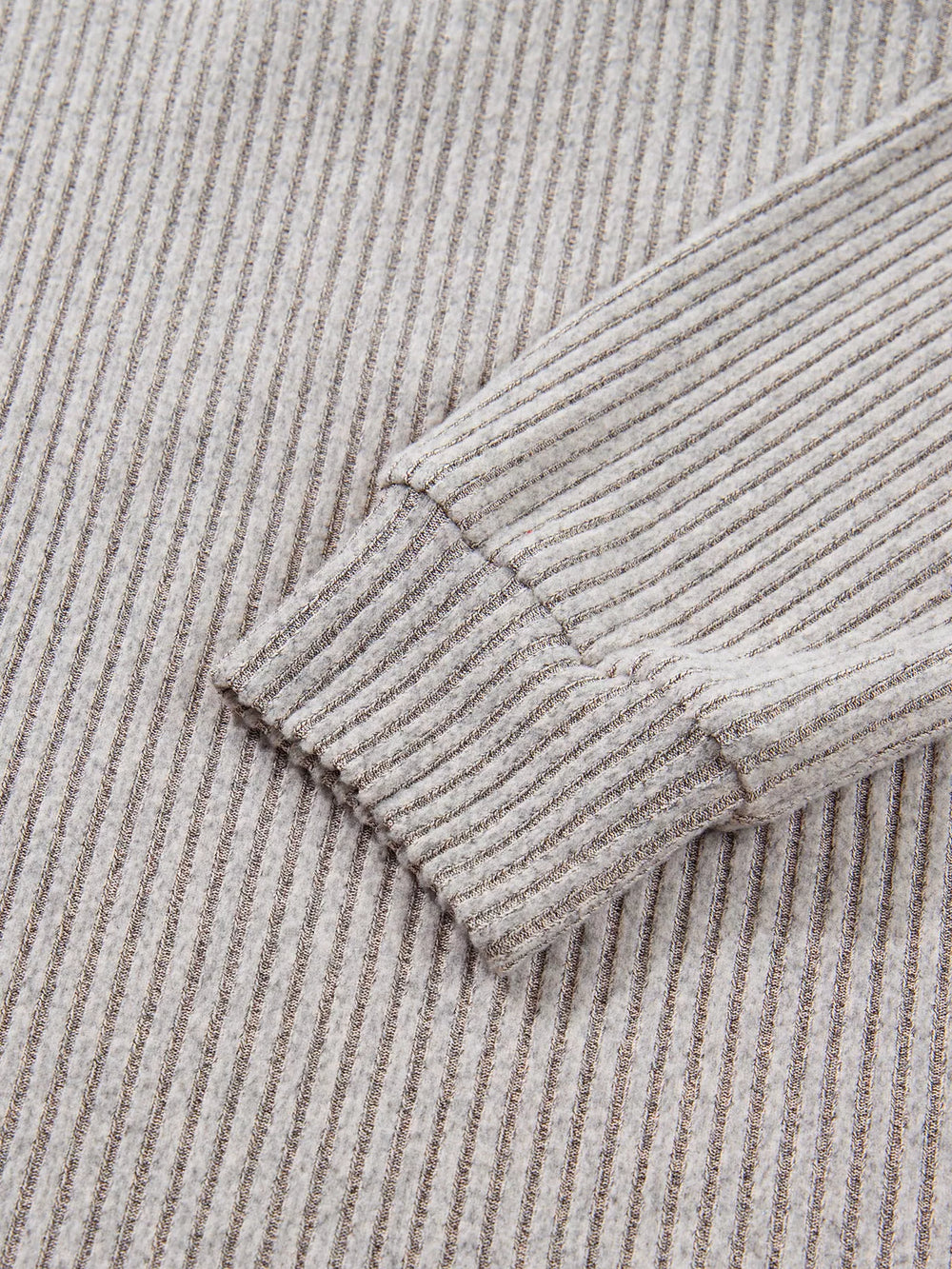 Ribbed V Neck Contrast Ribbon Bow Back Drop Shoulder Long Sleeve Top - Trendsi - Flyclothing LLC