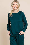 Super Lady Round Neck Raglan Sleeve Top and Drawstring Pants Lounge Set - Trendsi - Flyclothing LLC