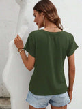 Asymmetric Hem Round Neck T-Shirt - Trendsi - Flyclothing LLC