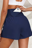 Pocketed High Waist Swim Shorts - Trendsi - Flyclothing LLC