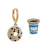 Food Theme Copper Asymmetry Earring - Trendsi - Flyclothing LLC