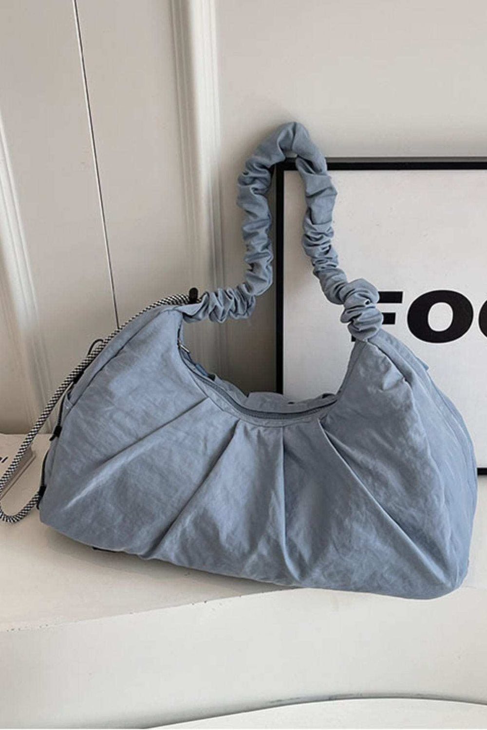 Drawstring Strap Ruched Crossbody Bag - Trendsi - Flyclothing LLC