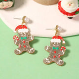 Christmas Gingerbread Man Dangle Earrings - Trendsi - Flyclothing LLC