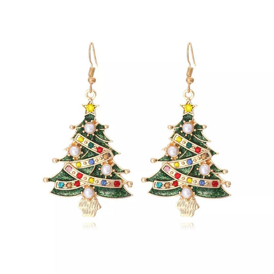 Christmas Tree Dangle Earrings - Trendsi - Flyclothing LLC