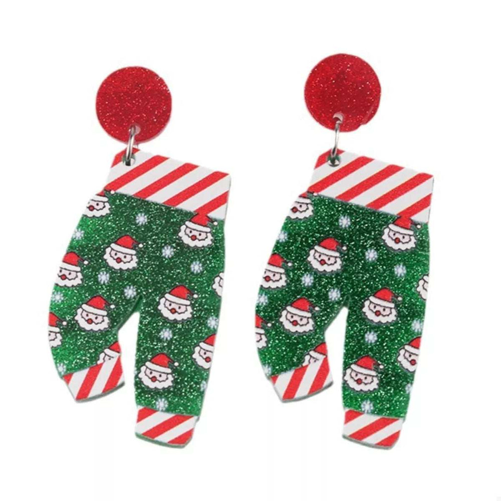 Christmas Holiday Santa Dangle Earrings - Trendsi - Flyclothing LLC