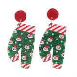 Christmas Holiday Santa Dangle Earrings - Trendsi - Flyclothing LLC