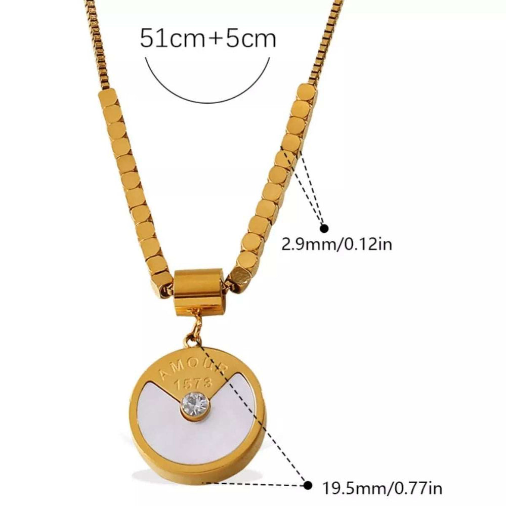 18K Gold-Plated Pendant Necklace - Trendsi - Flyclothing LLC