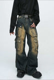 High Waist Jeans with Cargo Pockets - Trendsi - Flyclothing LLC