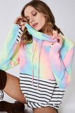 BiBi Tie Dye French Terry Cowl Neck Top - Trendsi - Flyclothing LLC
