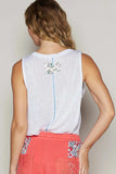 POL Floral Detail Pocket Patch Tank Top - Trendsi - Flyclothing LLC
