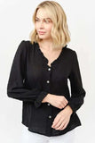 And The Why Polka Dot Ruffle Detailed Blouse Top - Trendsi - Flyclothing LLC