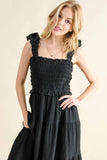 And The Why Smocked Ruffled Tiered Dress - Trendsi - Flyclothing LLC