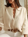 Button Up Long Sleeve Cardigan - Trendsi - Flyclothing LLC