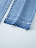 High Waist Wide Leg Washed Jeans - Trendsi - Flyclothing LLC