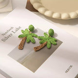 Colorful Woven Flower Drop Earrings - Trendsi - Flyclothing LLC