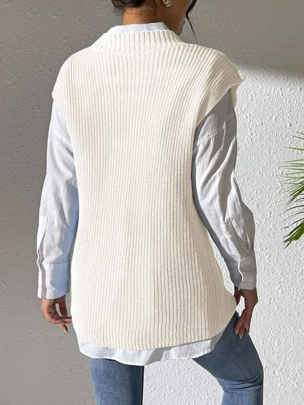 V-Neck Sweater Vest - Trendsi - Flyclothing LLC