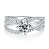 1 Carat Moissanite 925 Sterling Silver Ring - Trendsi - Flyclothing LLC