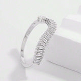 925 Sterling Silver Inlaid Zircon Ring - Trendsi - Flyclothing LLC