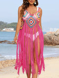 Fringe Spaghetti Strap Cover-Up - Trendsi - Flyclothing LLC