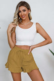 Full Size Drawstring Ruffle Hem Shorts - Trendsi - Flyclothing LLC