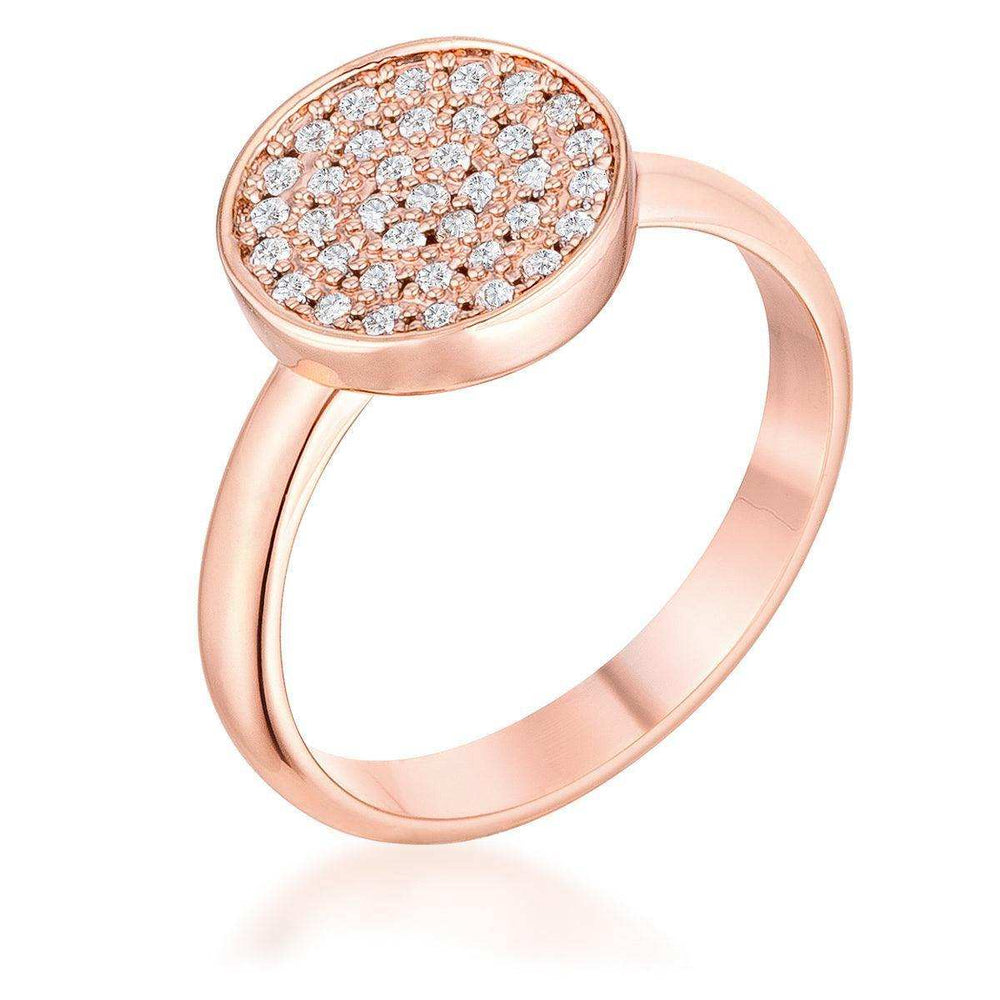0.2ct CZ Rose Gold Pave Circle Ring - JGI - Flyclothing LLC