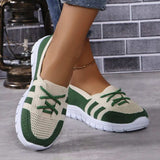 Mesh Contrast Flat Slip-Ons - Trendsi - Flyclothing LLC