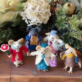 Family of Mice Handmade Fel Collectibles, Set of Five - Global Groove Direct - Flyclothing LLC
