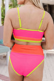 Color Block Scoop Neck Two-Piece Swim Set - Trendsi - Flyclothing LLC