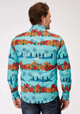 Roper Mens Long Sleeve Snap Hawaiian Print Western Shirt - Roper - Flyclothing LLC