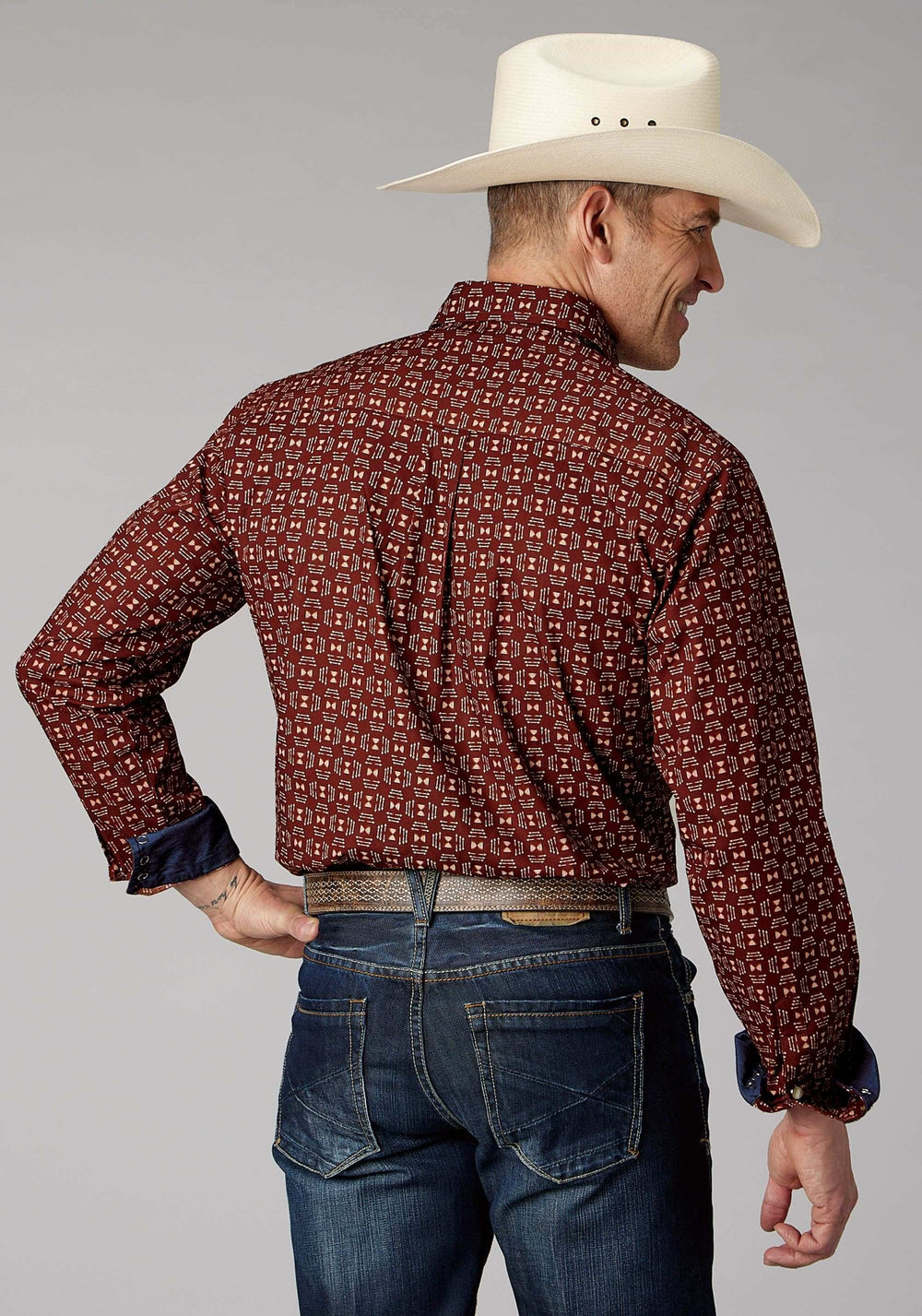 Roper Mens Long Sleeve Snap Ikat Arrows Western Shirt - Roper - Flyclothing LLC