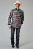 Roper Mens Long Sleeve Snap Aztec Stripe Print Western Shirt - Roper - Flyclothing LLC