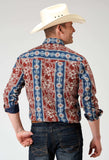 Roper Mens Long Sleeve Button Vertical Tropical Aztec Western Shirt - Roper - Flyclothing LLC