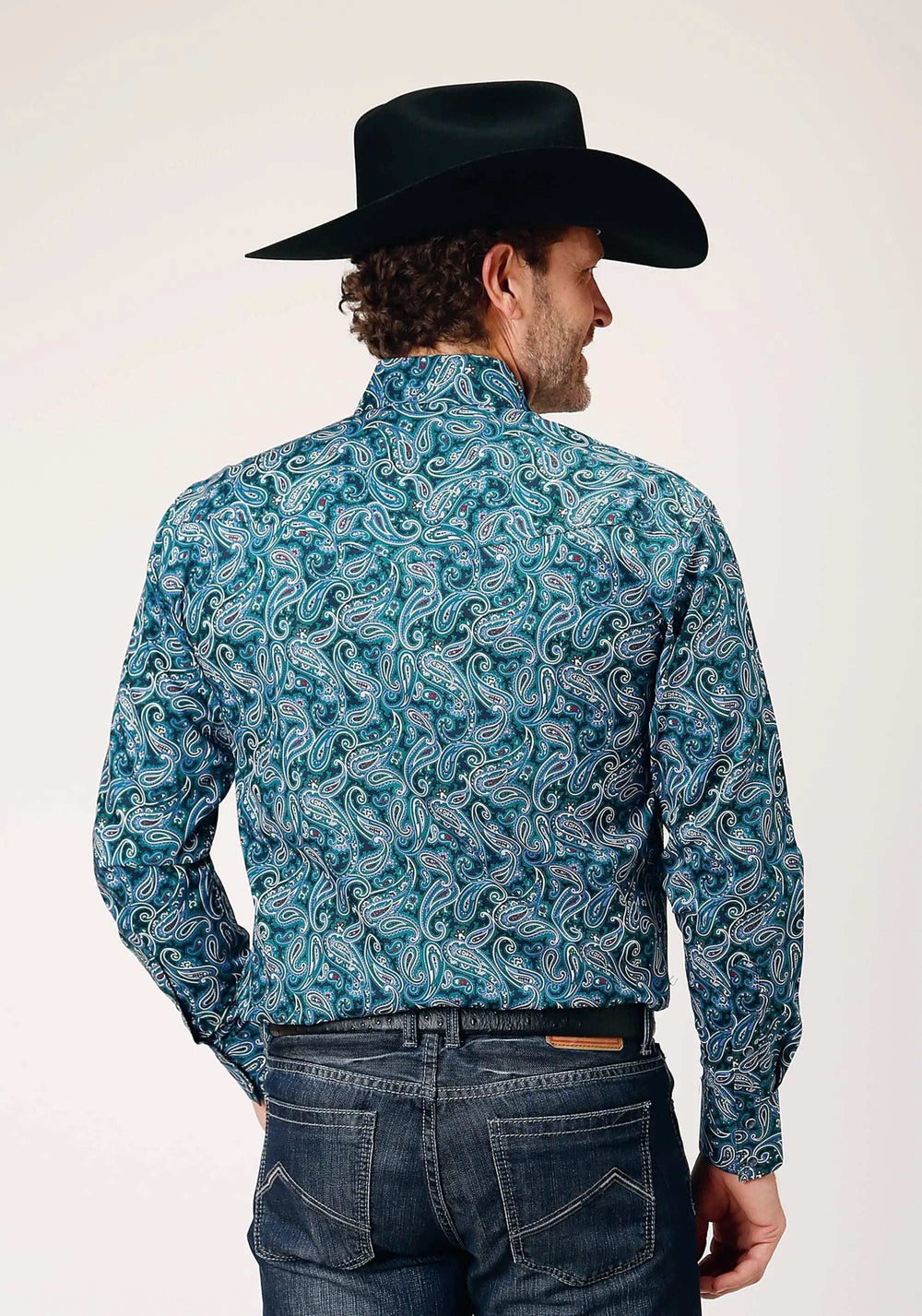 Roper Mens Long Sleeve Snap Canyon Paisley Western Shirt - Roper - Flyclothing LLC