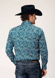 Roper Mens Long Sleeve Snap Canyon Paisley Western Shirt - Roper - Flyclothing LLC