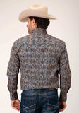 Roper Mens Long Sleeve Snap Vintage Paisley Western Shirt - Roper - Flyclothing LLC