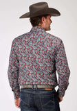 Roper Mens Long Sleeve Snap Red River Paisley Western Shirt - Roper - Flyclothing LLC