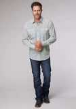 Roper Mens Long Sleeve Snap Silver Medallion Western Shirt - Roper - Flyclothing LLC