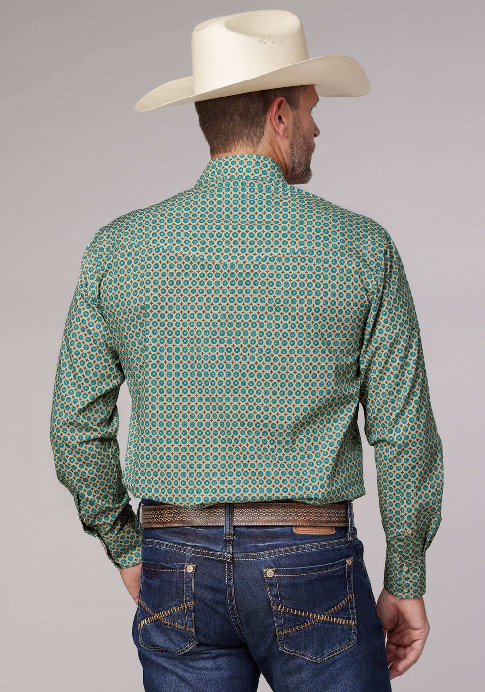 Roper Mens Long Sleeve Snap Sedona Foulard Print Western Shirt - Roper - Flyclothing LLC