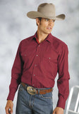 Roper Mens Burgundy Solid Long Sleeve Western Snap Shirt - Roper - Flyclothing LLC