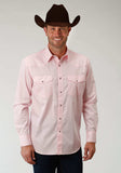 Roper Mens Pink Solid Long Sleeve Western Snap Shirt - Roper - Flyclothing LLC